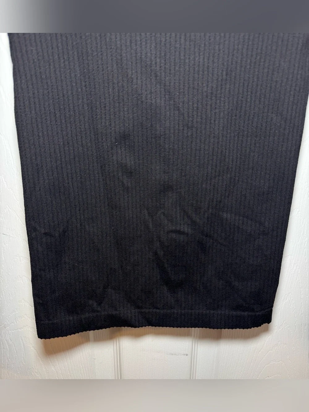 Intimately Free People Black Ribbed Fitted turtleneck Top Long Lace Sleeves